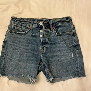 Old NavyWomen's High-Rise Button Fly Distressed Denim Shorts